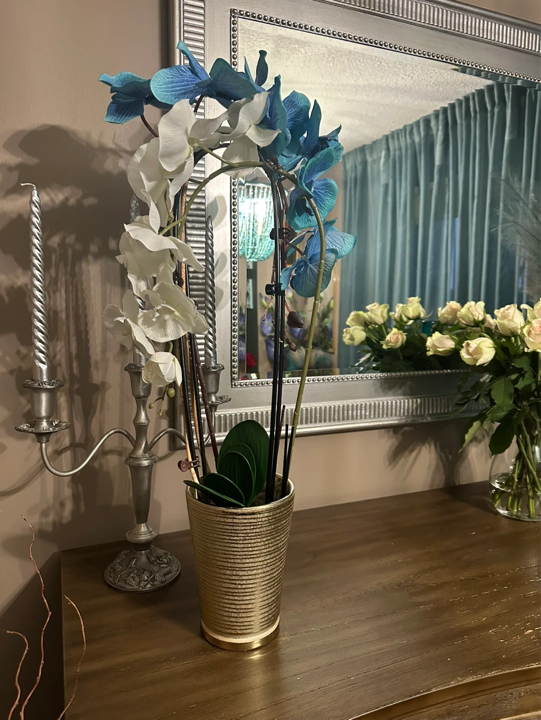 Artificial Orchid Flower Arrangement