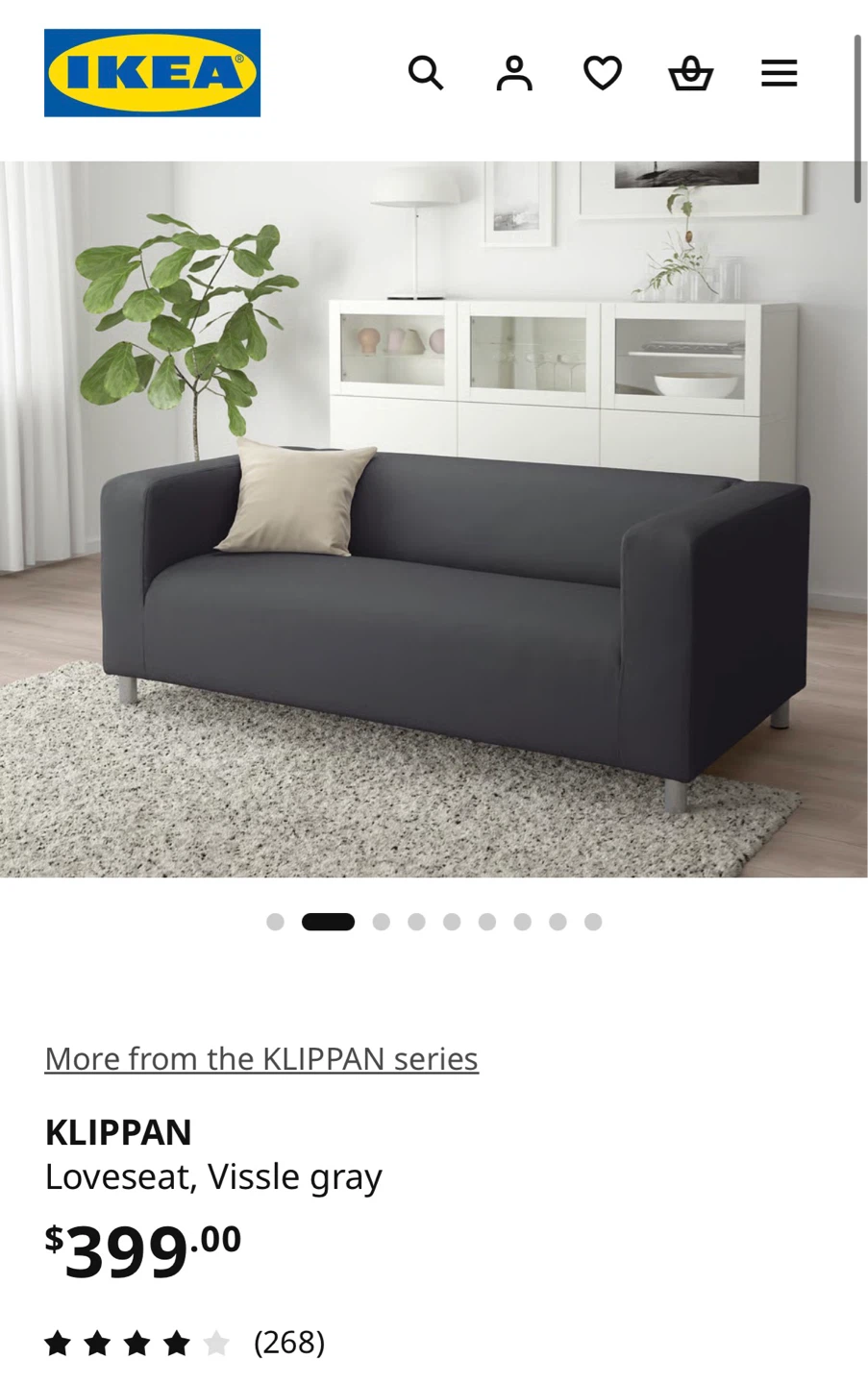 IKEA KLIPPAN Loveseat - photo 2