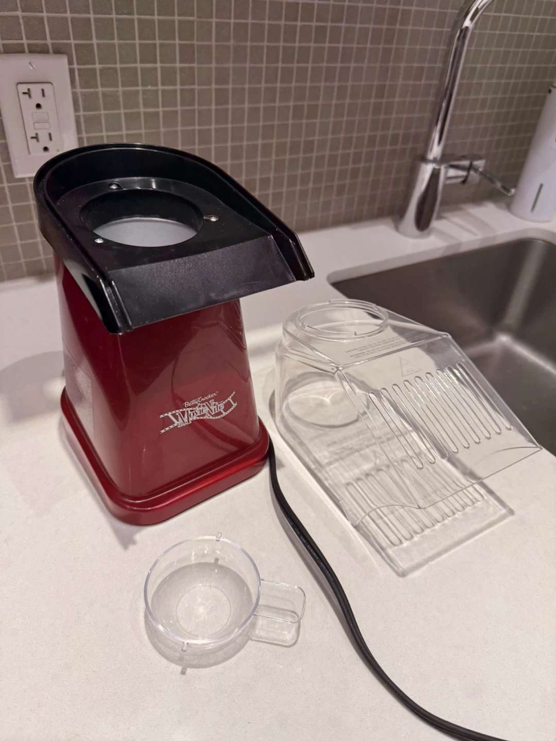 Hot Air Popcorn Popper Red - photo 5