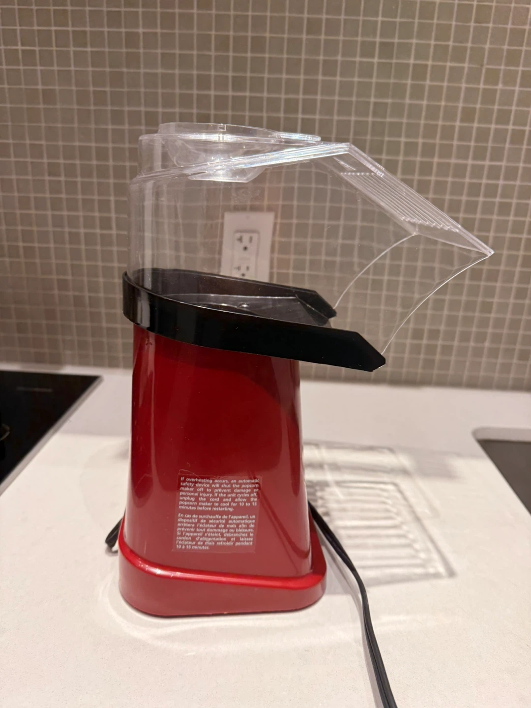 Hot Air Popcorn Popper Red