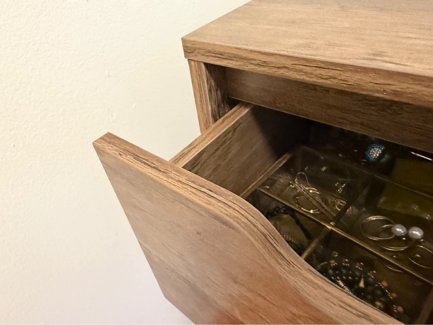 Wood Finish 4-Drawer Dresser Nightstand - photo 3
