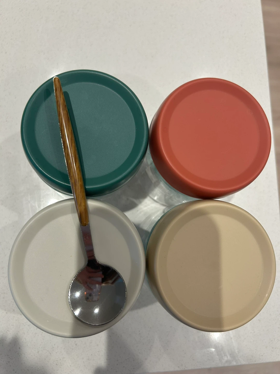 Set of 4 Glass Jars with Spoon - photo 2