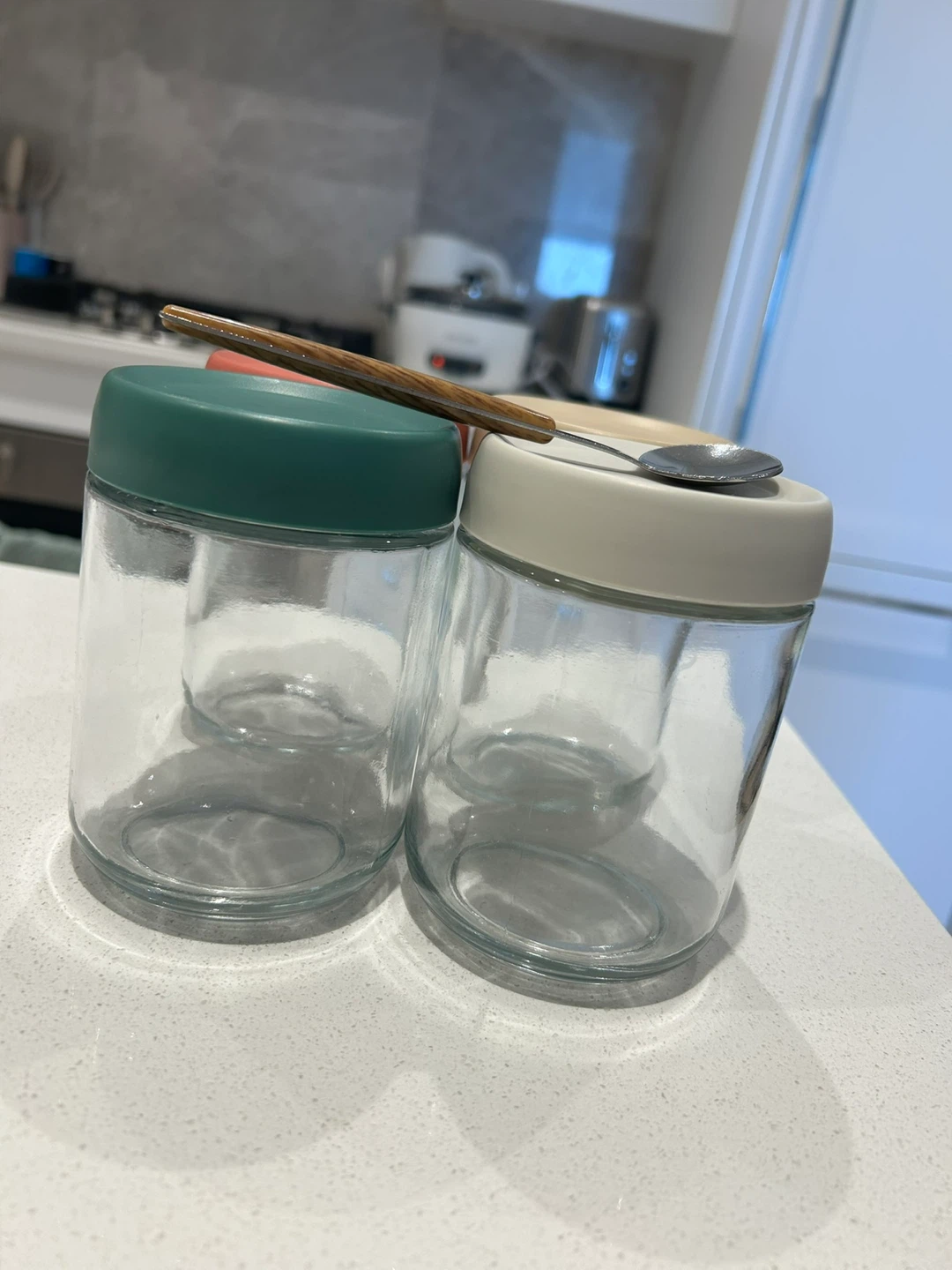 Set of 4 Glass Jars with Spoon - photo 3