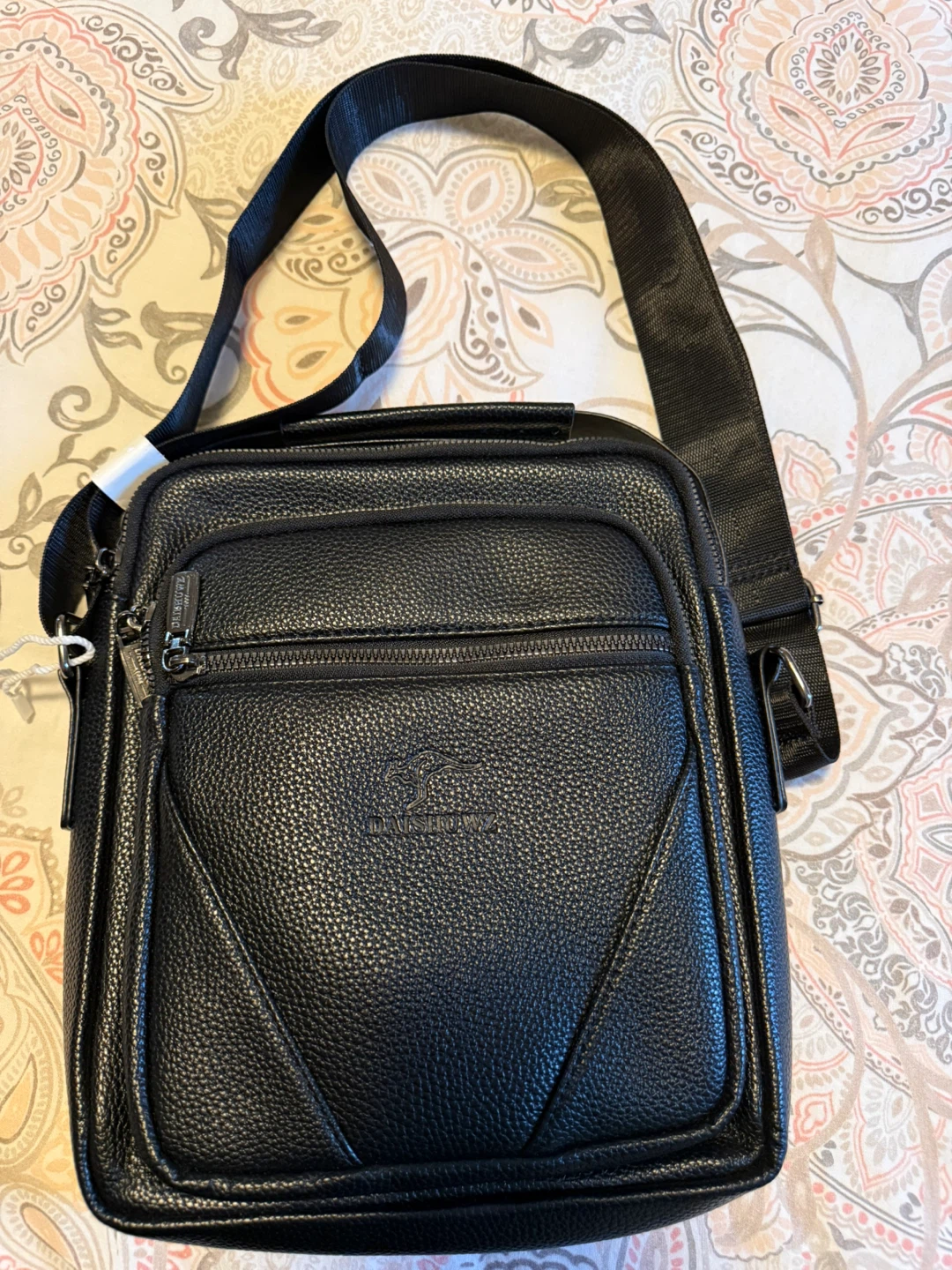 Black Leather Crossbody Bag