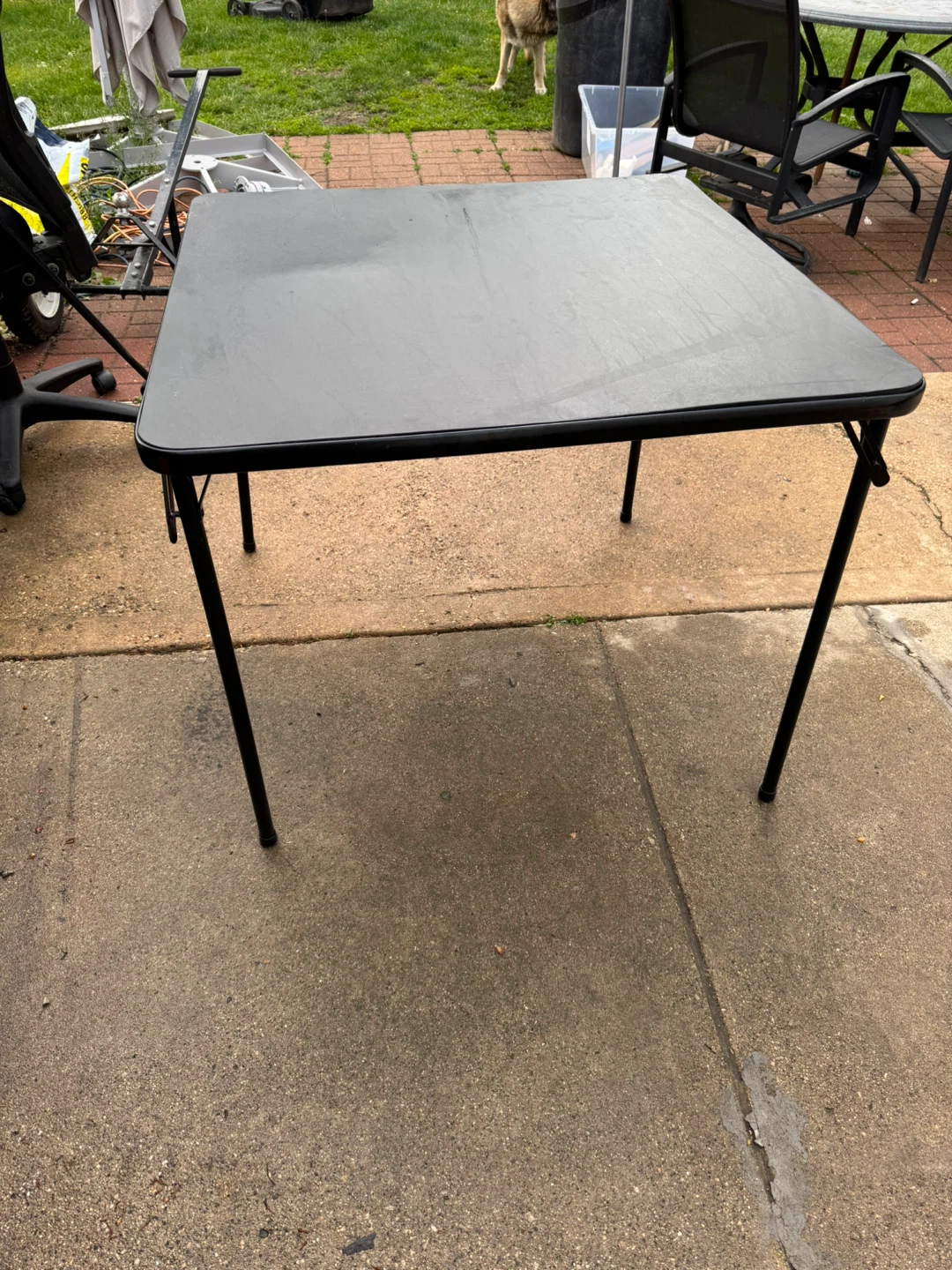 Black Folding Card Table - Approx. 33" x 33" - photo 2