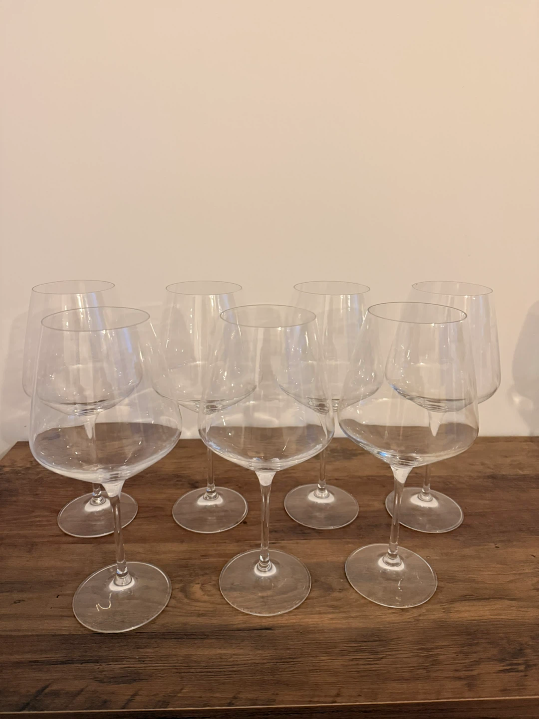 Set of 7 Crystal Clear Wine Glasses - photo 3