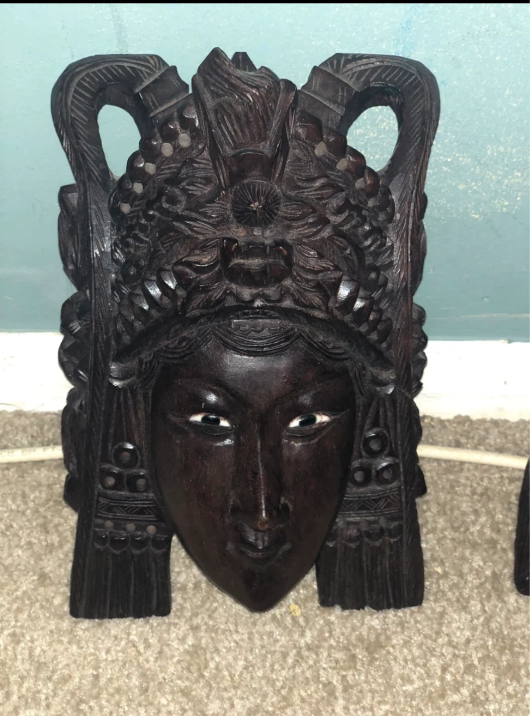 Wooden Carved Masks - Set of 2 - photo 2