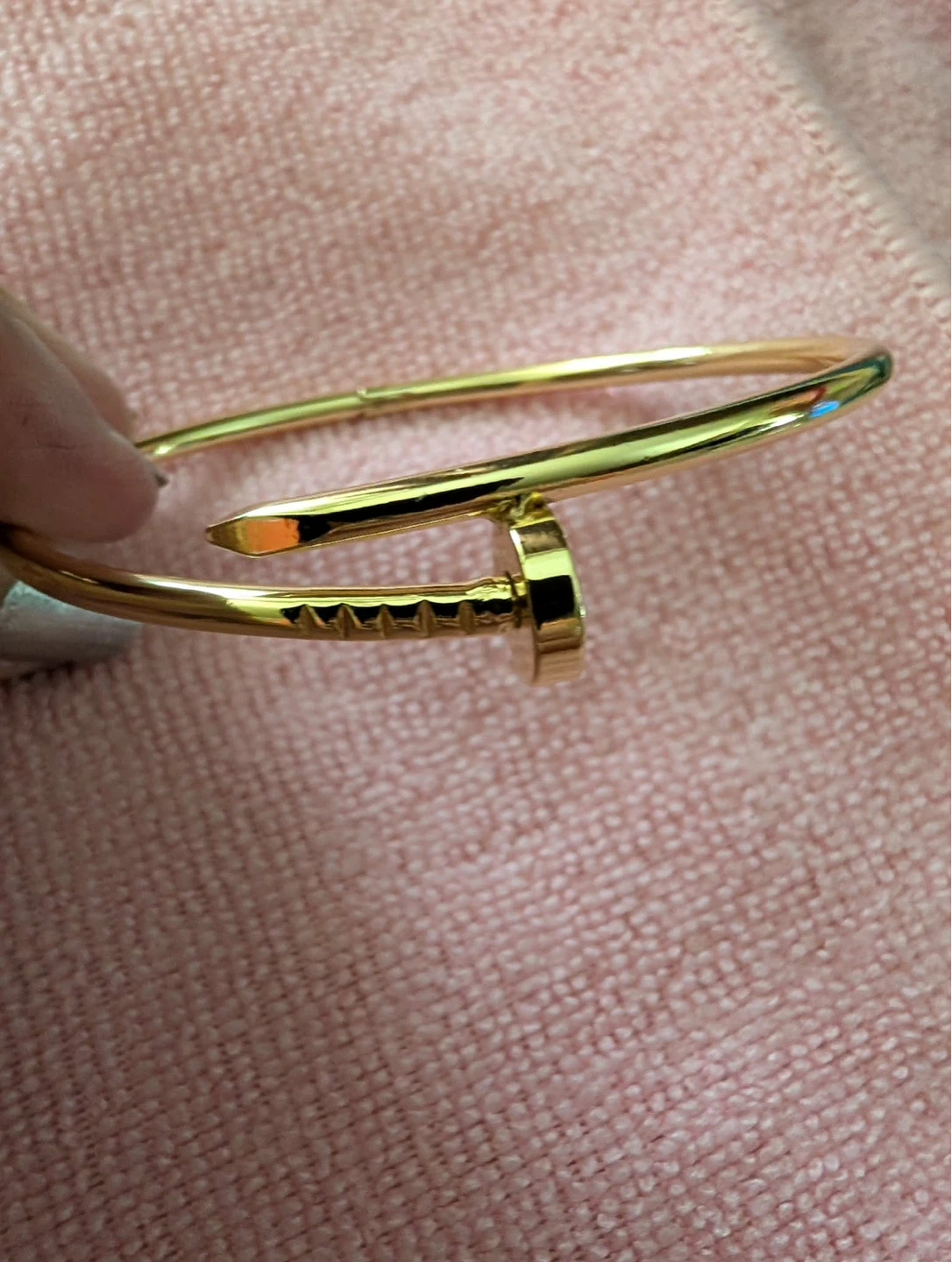 Gold Nail Bracelet - photo 2
