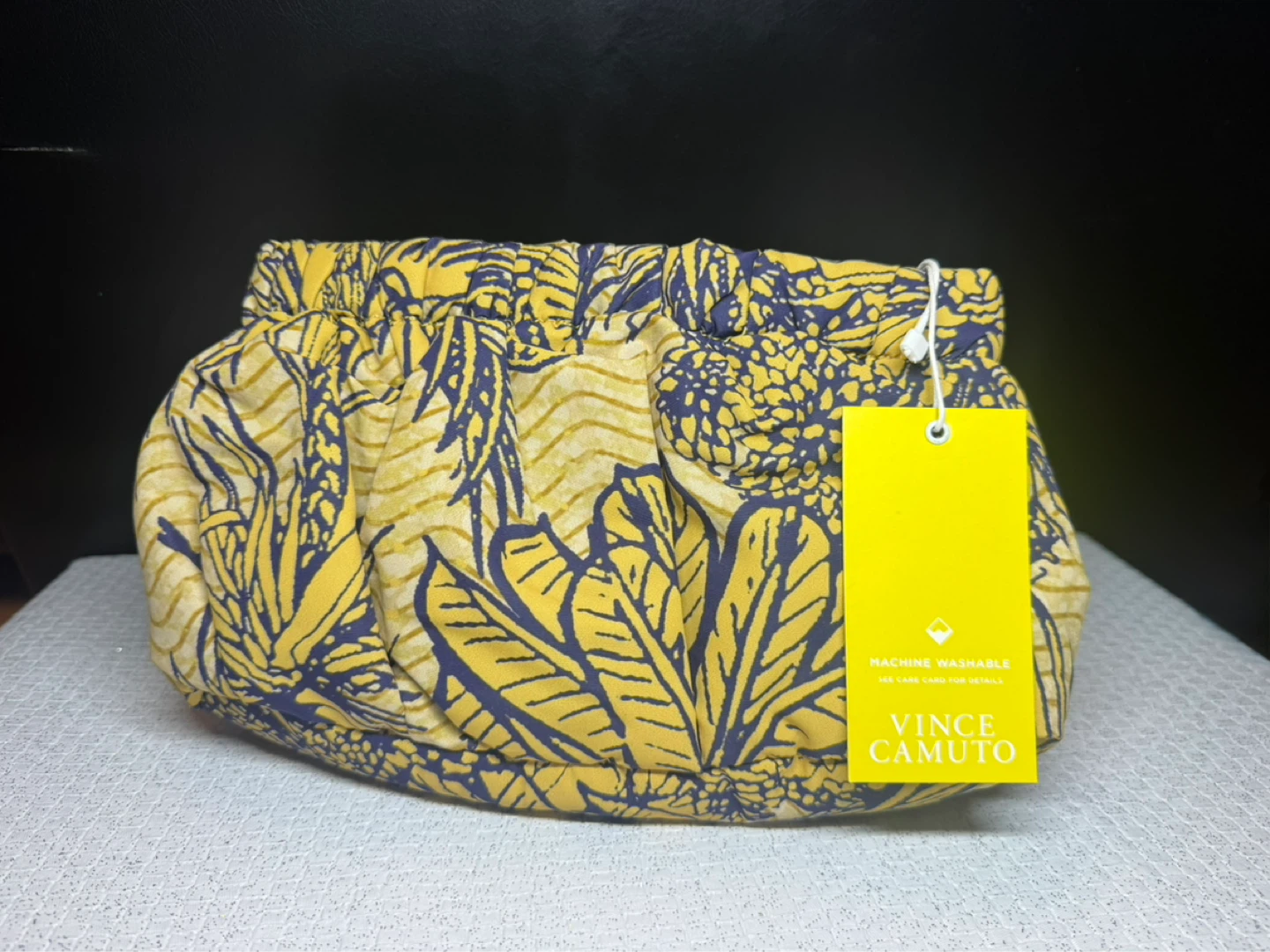 Vince Camuto Yellow & Blue Floral Clutch Bag