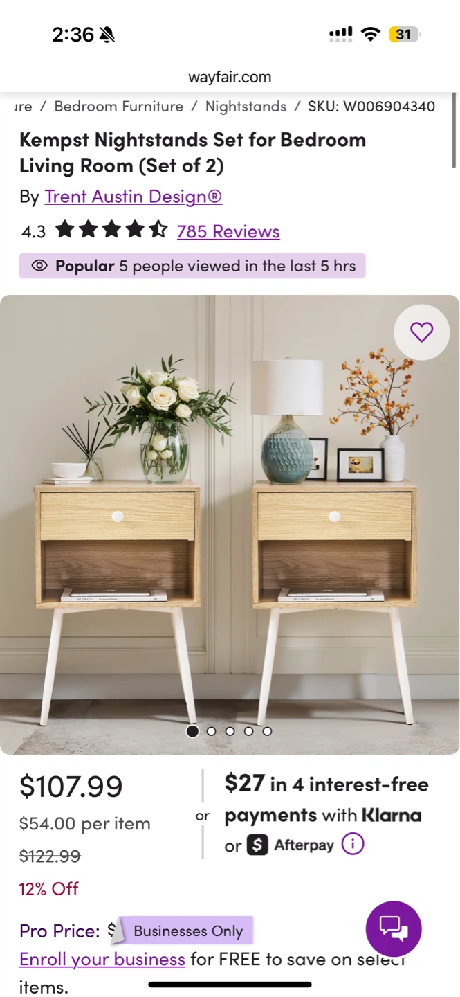 Kempst Nightstand Light Oak BRAND NEW - photo 3