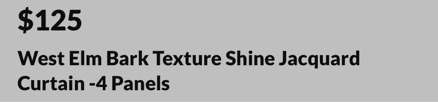 West Elm Bark Texture Shine Jacquard Curtains - 4 Panels - photo 4