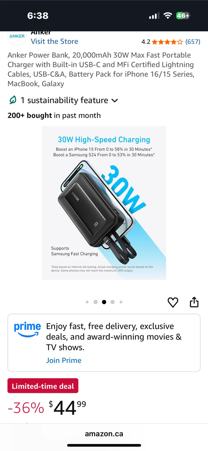 Anker Zolo 20000mAh 30W Power Bank - photo 2