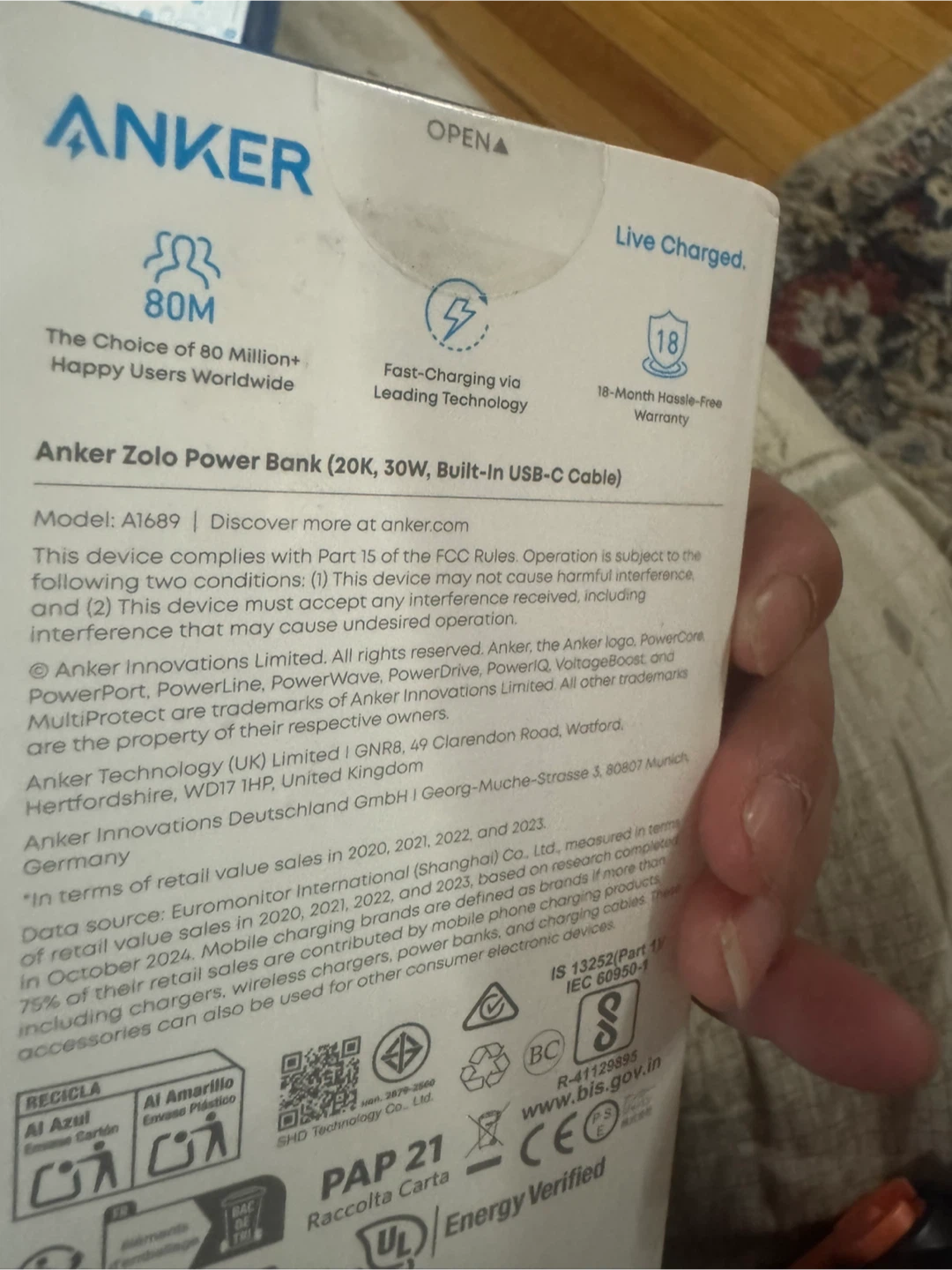 Anker Zolo 20000mAh 30W Power Bank - photo 4