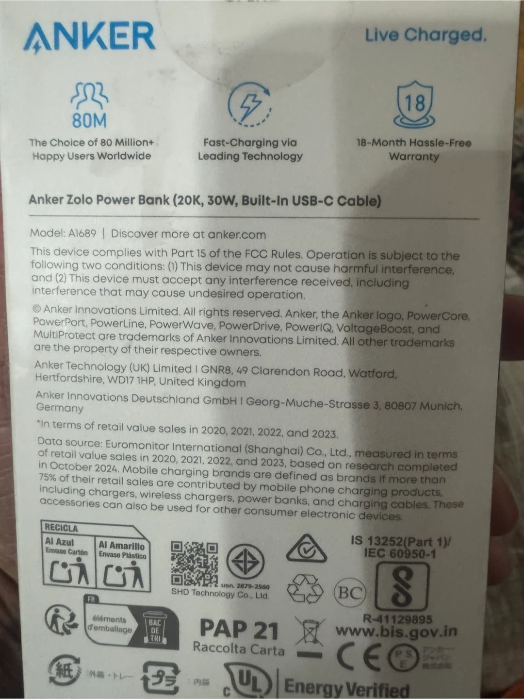 Anker Zolo 20000mAh 30W Power Bank - photo 5