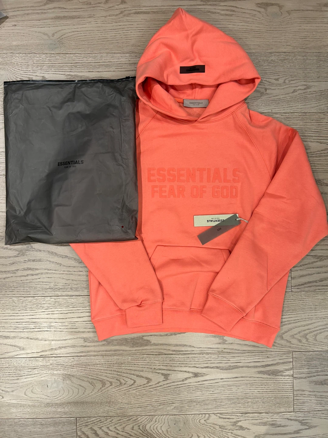 ESSENTIALS "FEAR OF GOD" Coral Hoodie