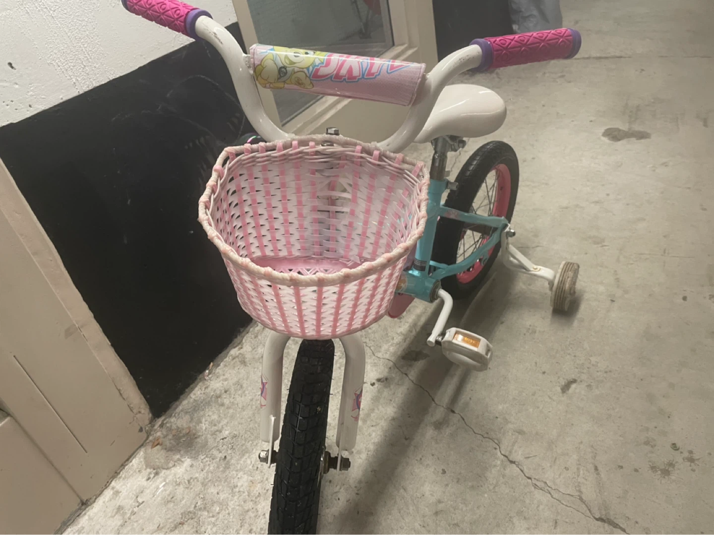 Kids 12" Bike with Training Wheels & Basket - photo 2