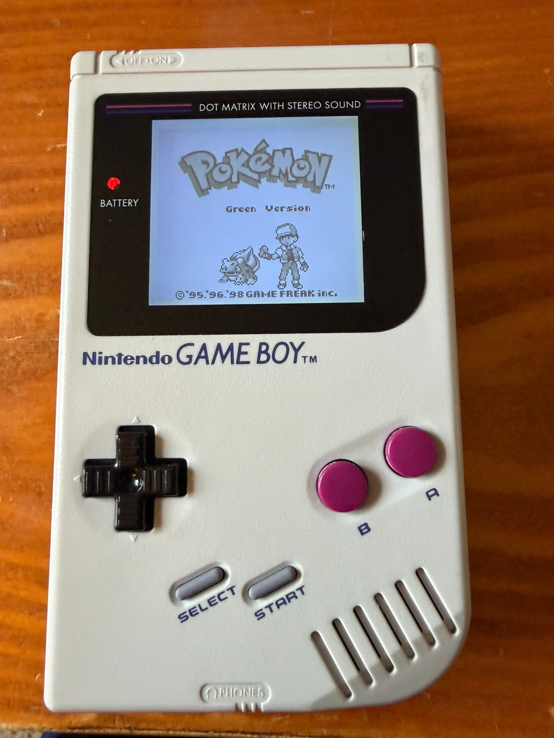 Nintendo Game Boy Original - upgraded DMG-01 with Pokémon Green - photo 2