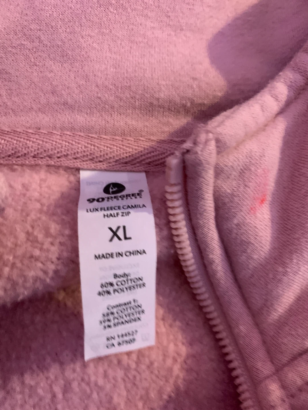 90 Degrees By Reflex Lux Fleece Camila Half Zip Sweatshirt - photo 5