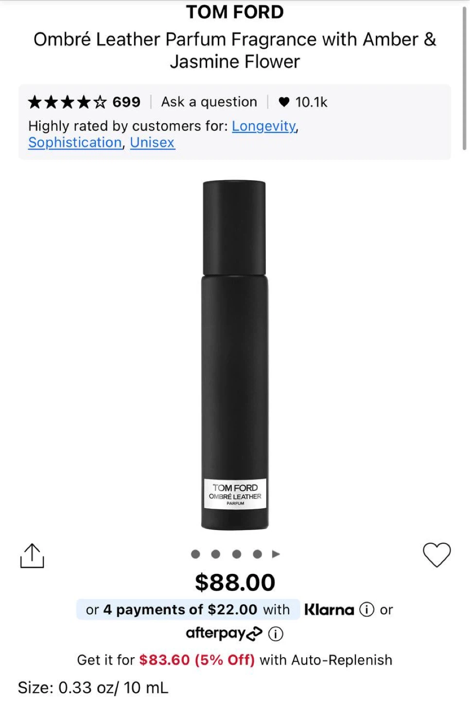 Tom Ford Ombré Leather Mini Perfume 4ml , unisex - photo 2