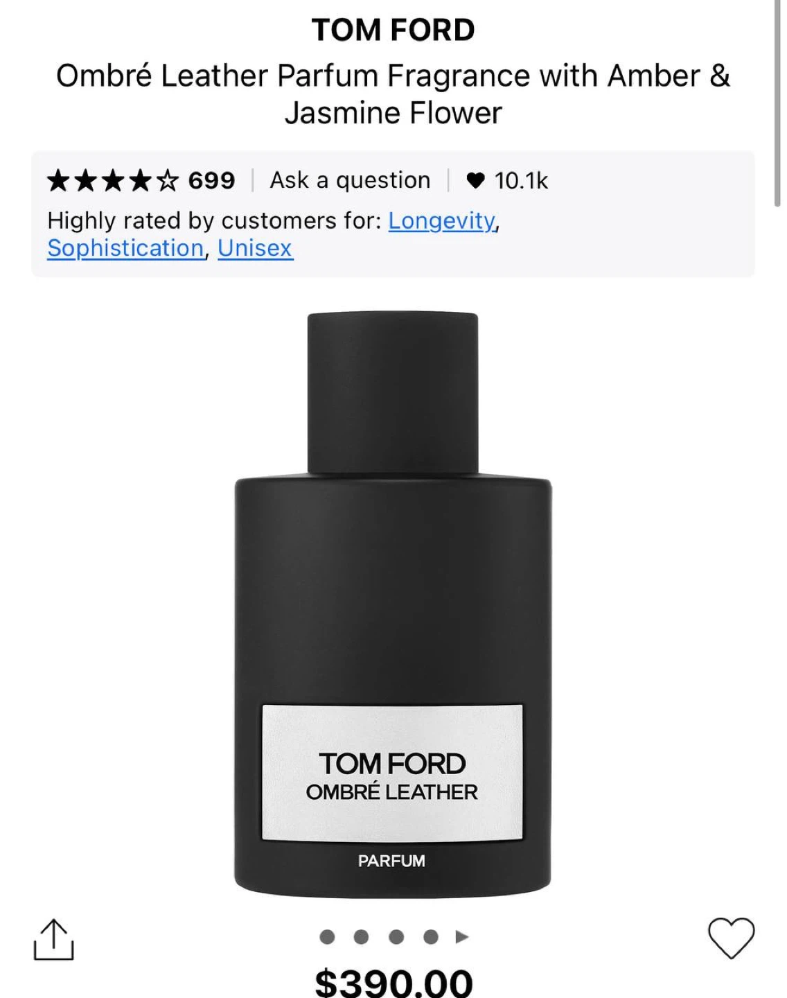 Tom Ford Ombré Leather Mini Perfume 4ml , unisex - photo 3