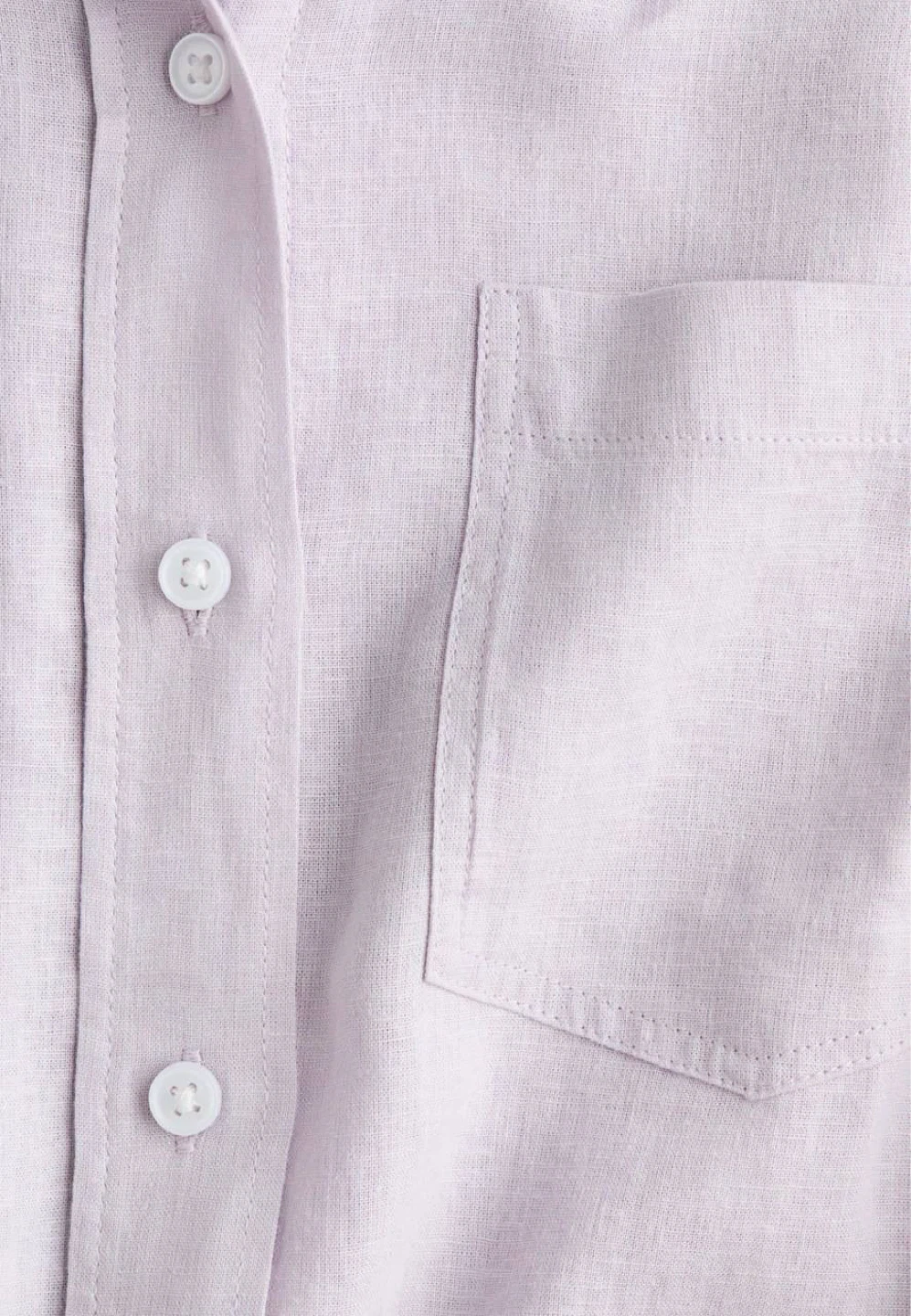 Light Purple Linen Blend Button Up Shirt , XL - photo 3
