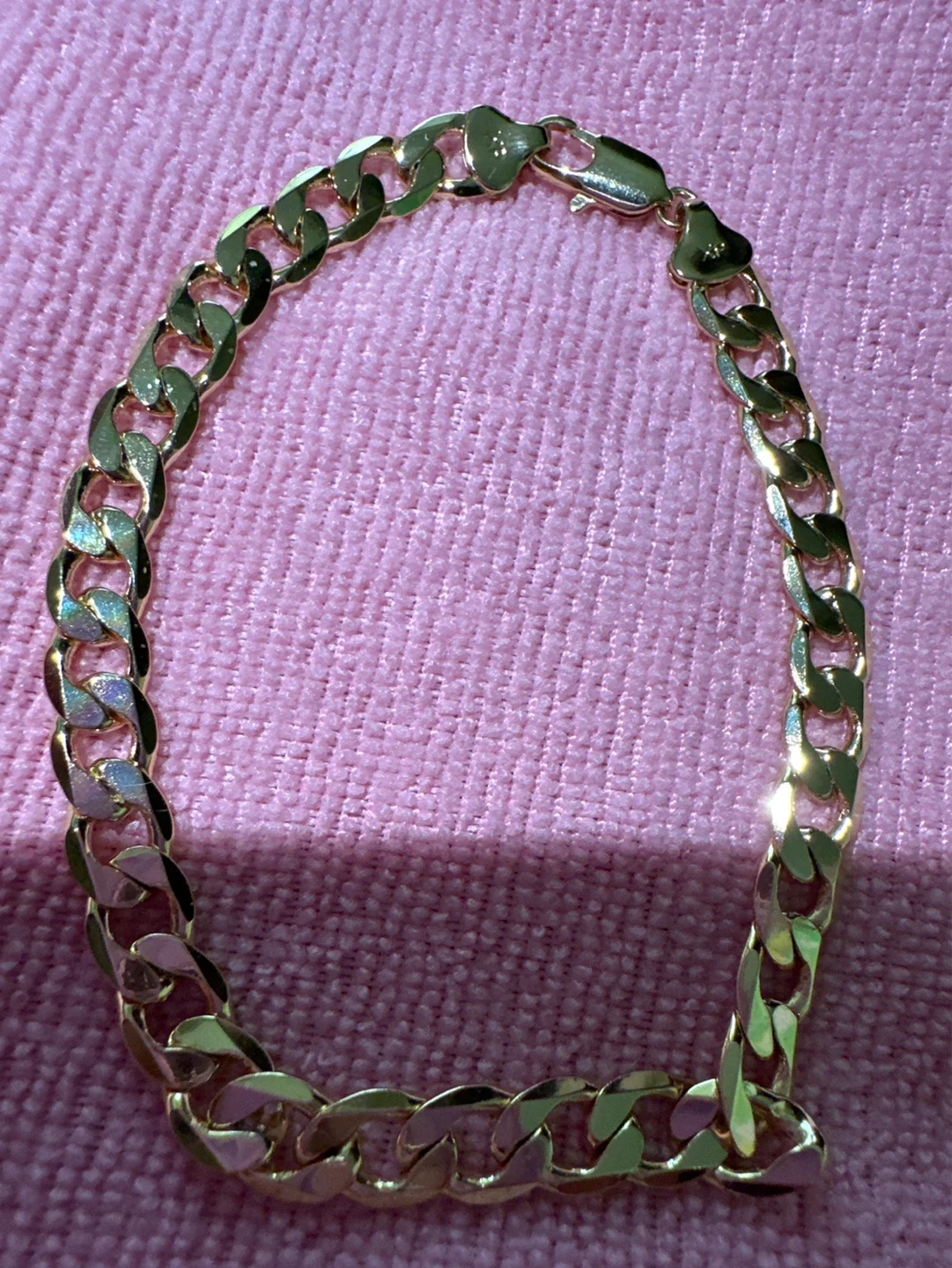 Laminated Gold Chain Bracelet