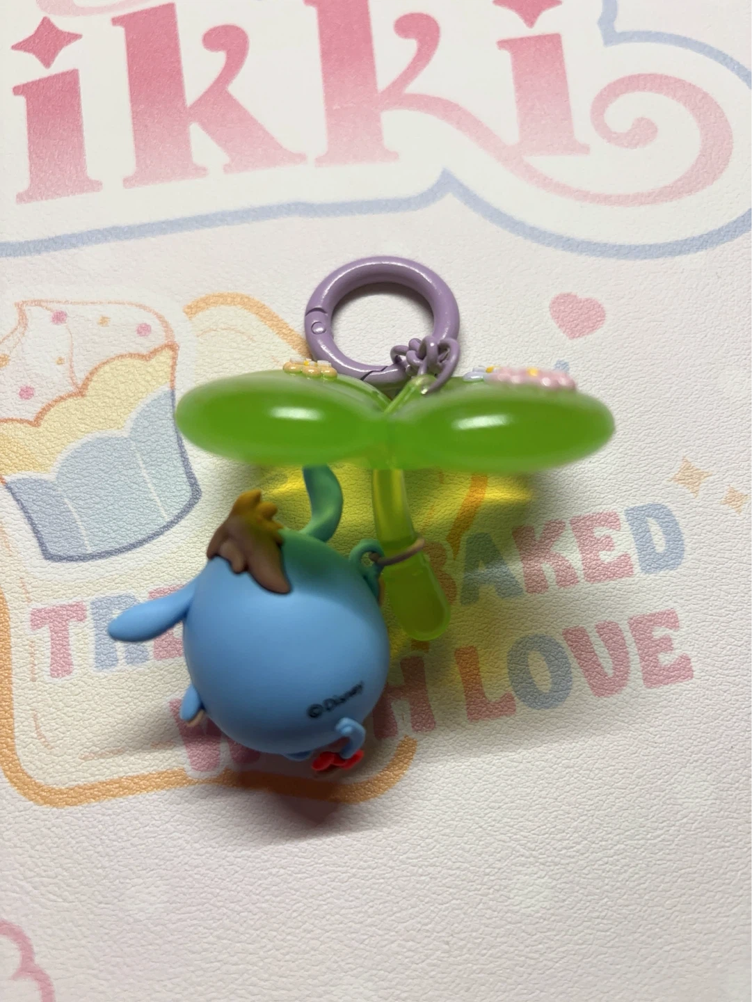 Disney Eeyore Flower Charm Keychain - photo 2