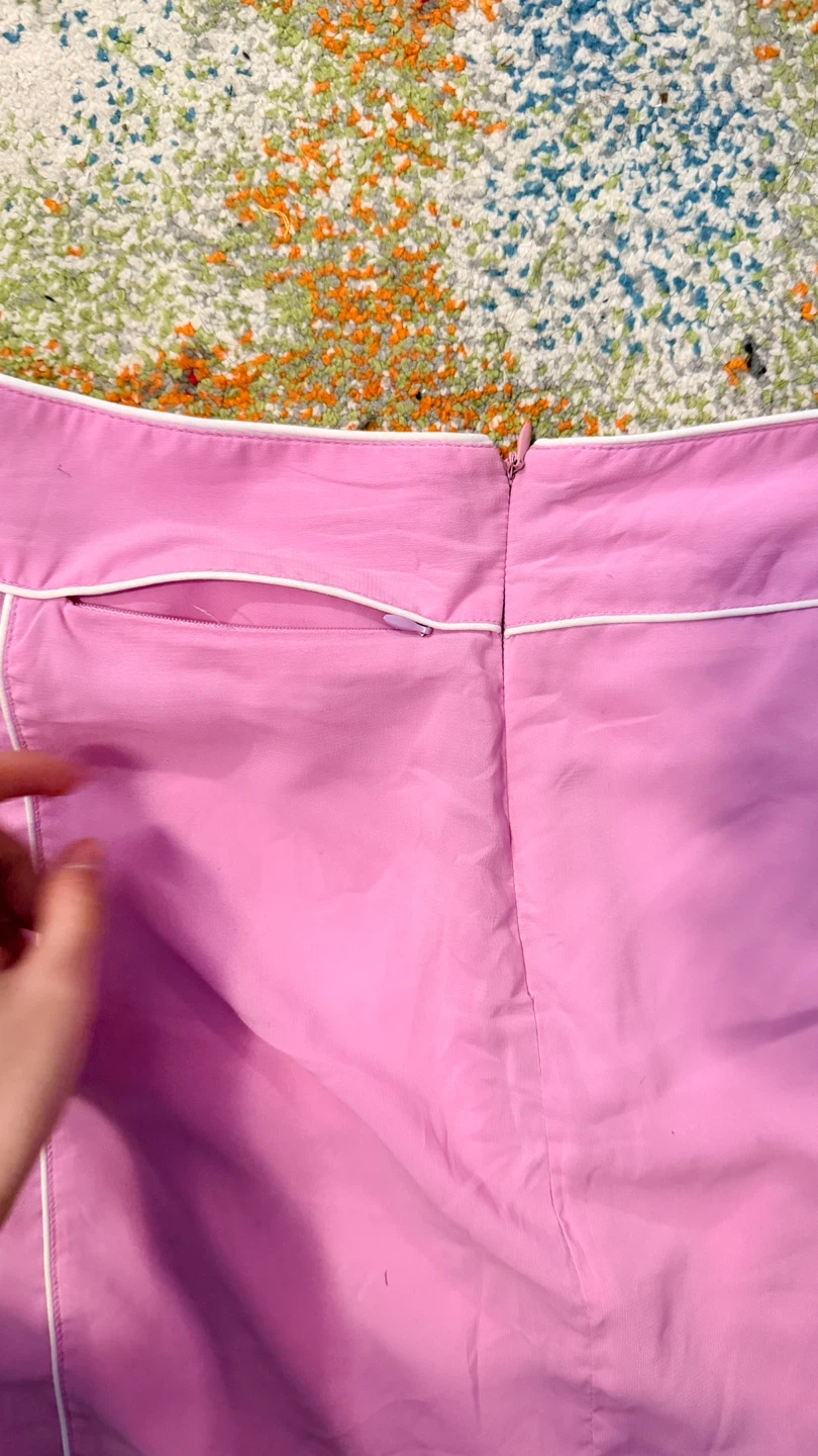 Pink Tennis Skirt with White Trim Size 4/M - photo 3