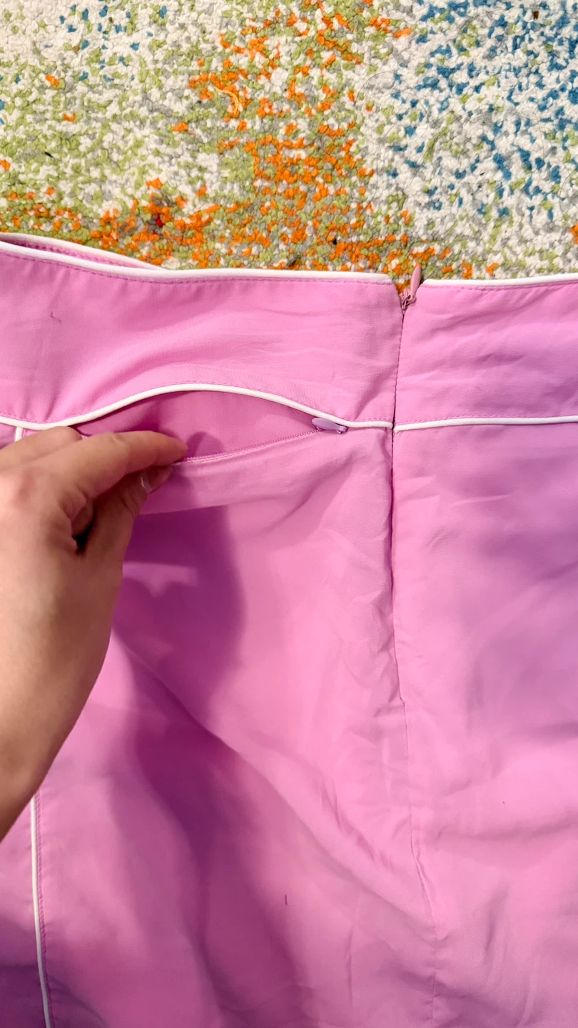 Pink Tennis Skirt with White Trim Size 4/M - photo 2