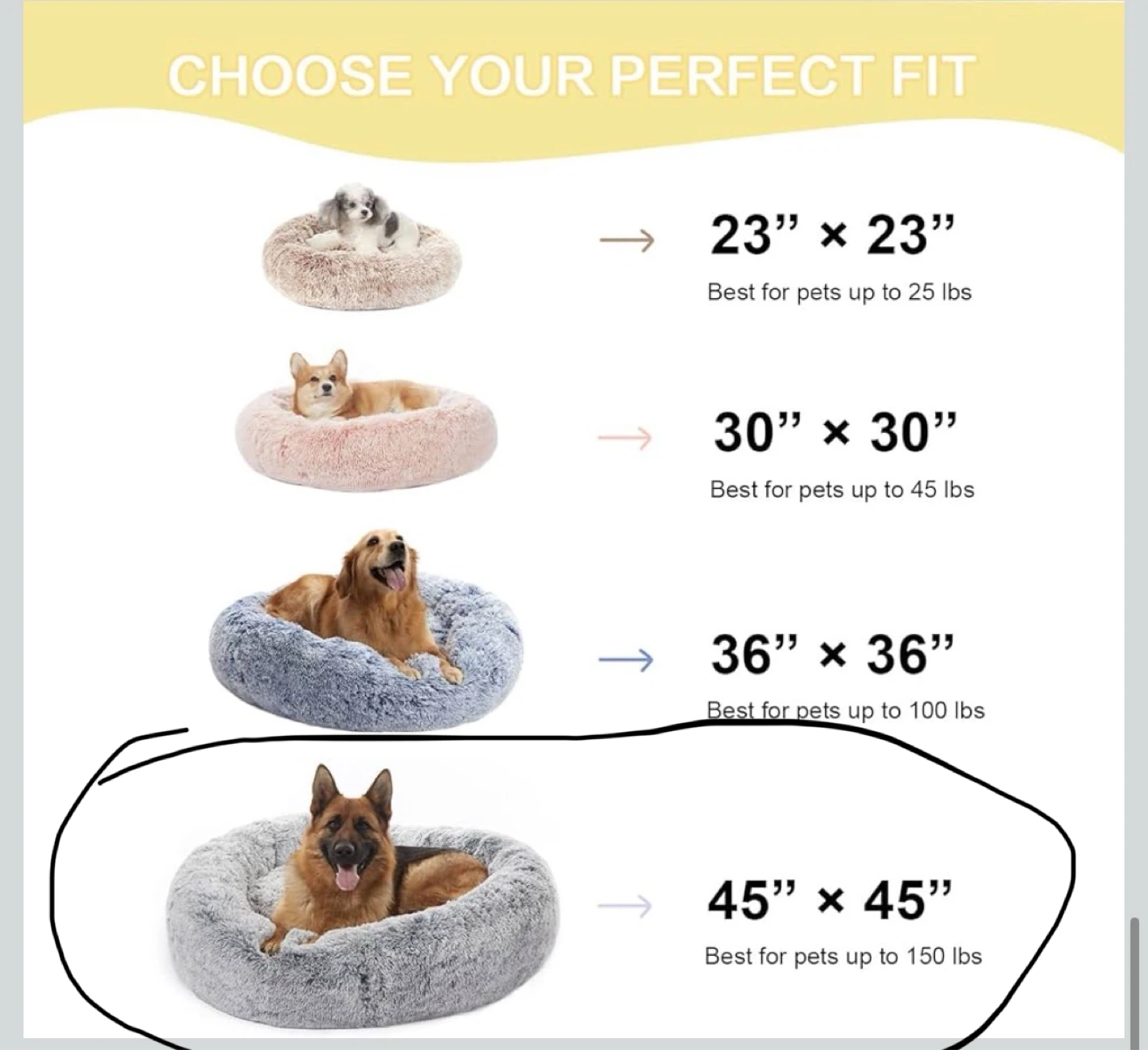 New XL Pet Bed - Grey Faux Fur Donut Bed - photo 5