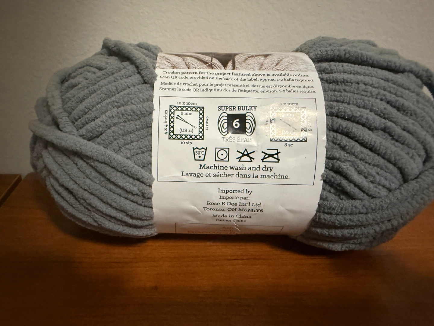 Tailor Yarns Cuddle Up Grey Super Bulky Yarn - 100g - photo 3