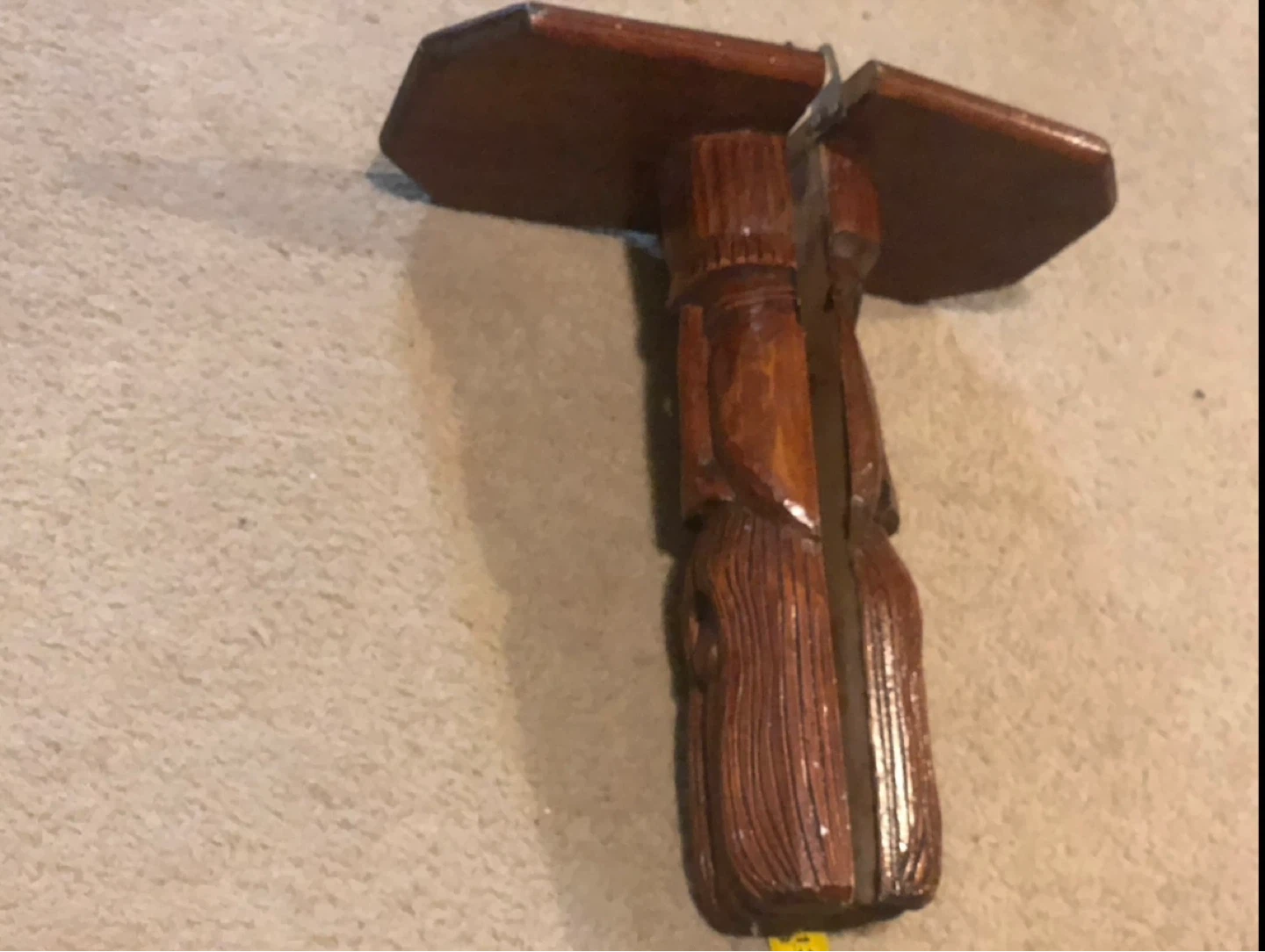 Hand Carved Wooden Shelf - photo 3