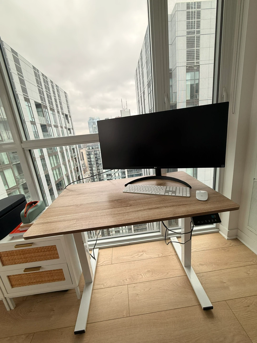 Electric Standing Desk - Wood Finish - photo 2