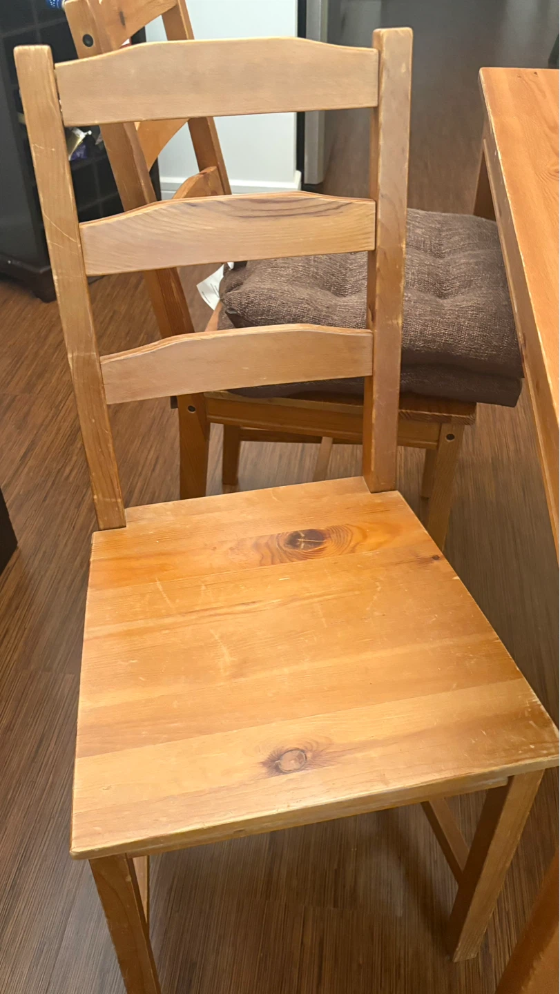Wooden Dining Table and Chairs Set - photo 2