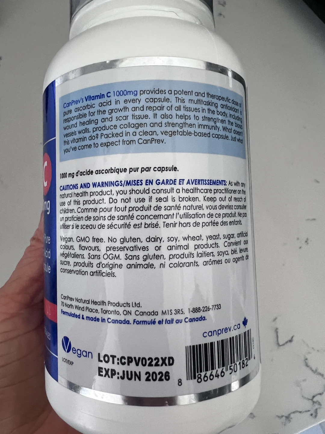 CanPrev Vitamin C 1000mg VegCaps (2 x 240) - photo 2