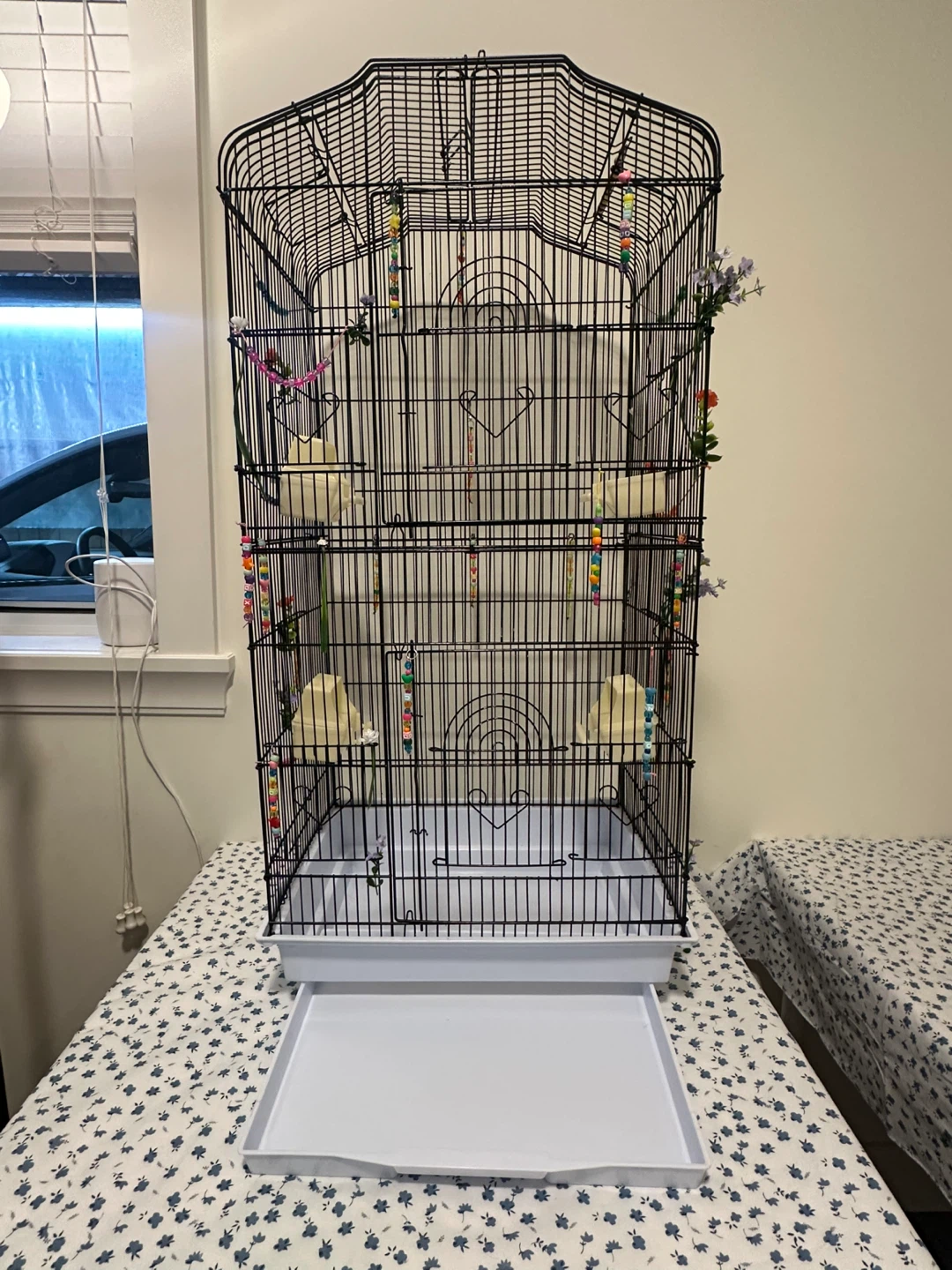 Black Bird Cage with Accessories - photo 3