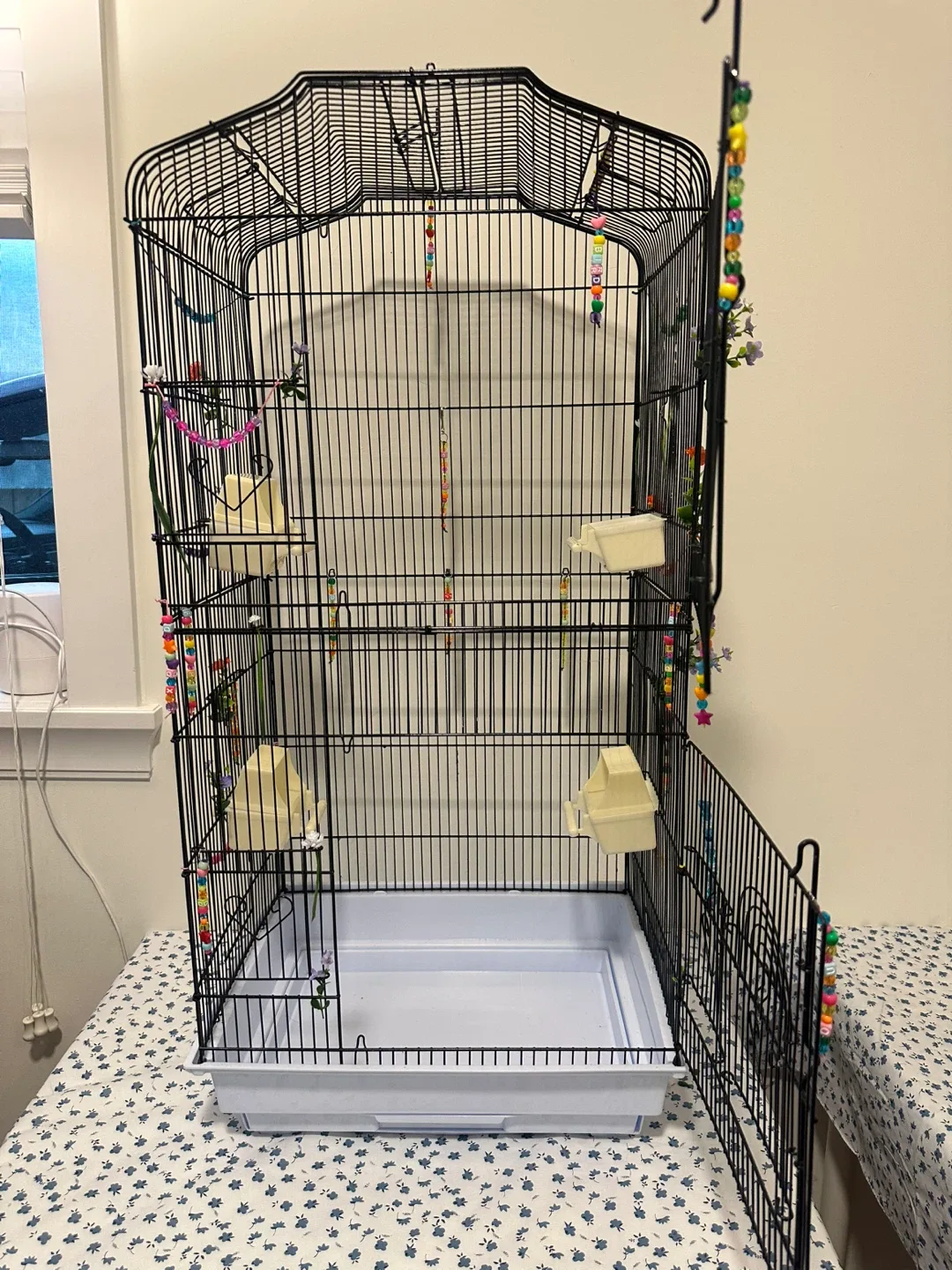 Black Bird Cage with Accessories - photo 2