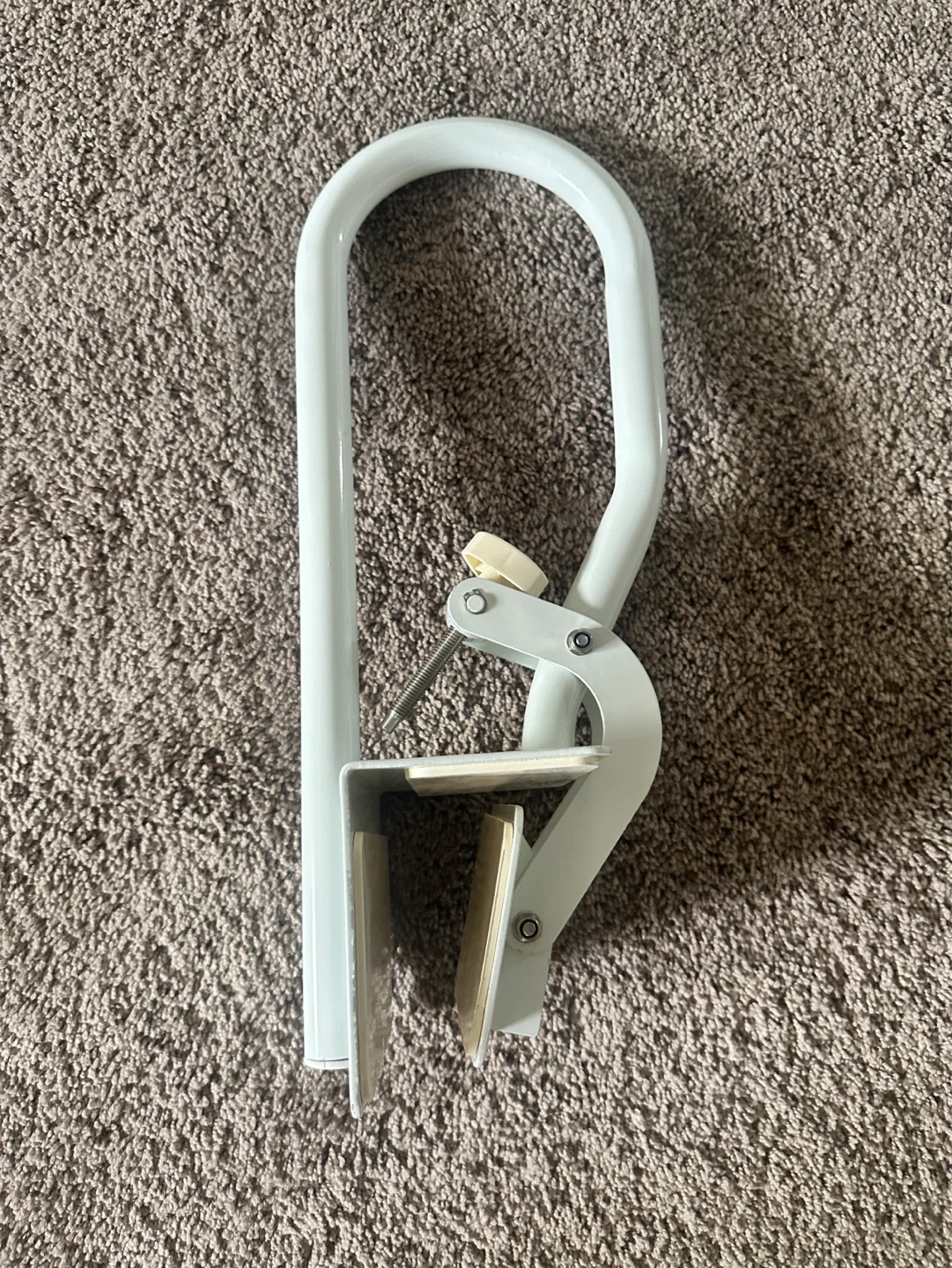 White Metal Assistance Rail w/Clamp