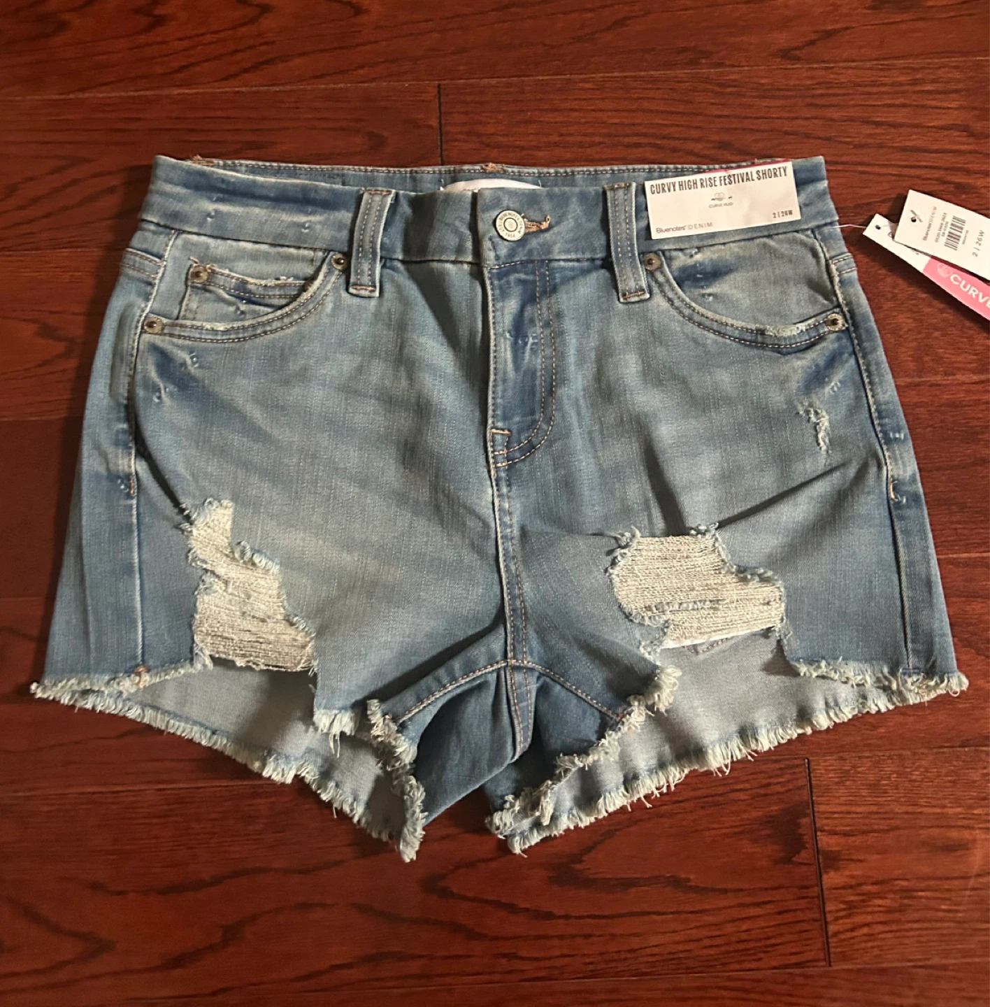 Bluenotes high rise ripped shorts