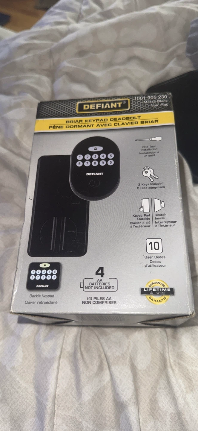 Defiant Briar Keypad Deadbolt - Matte Black