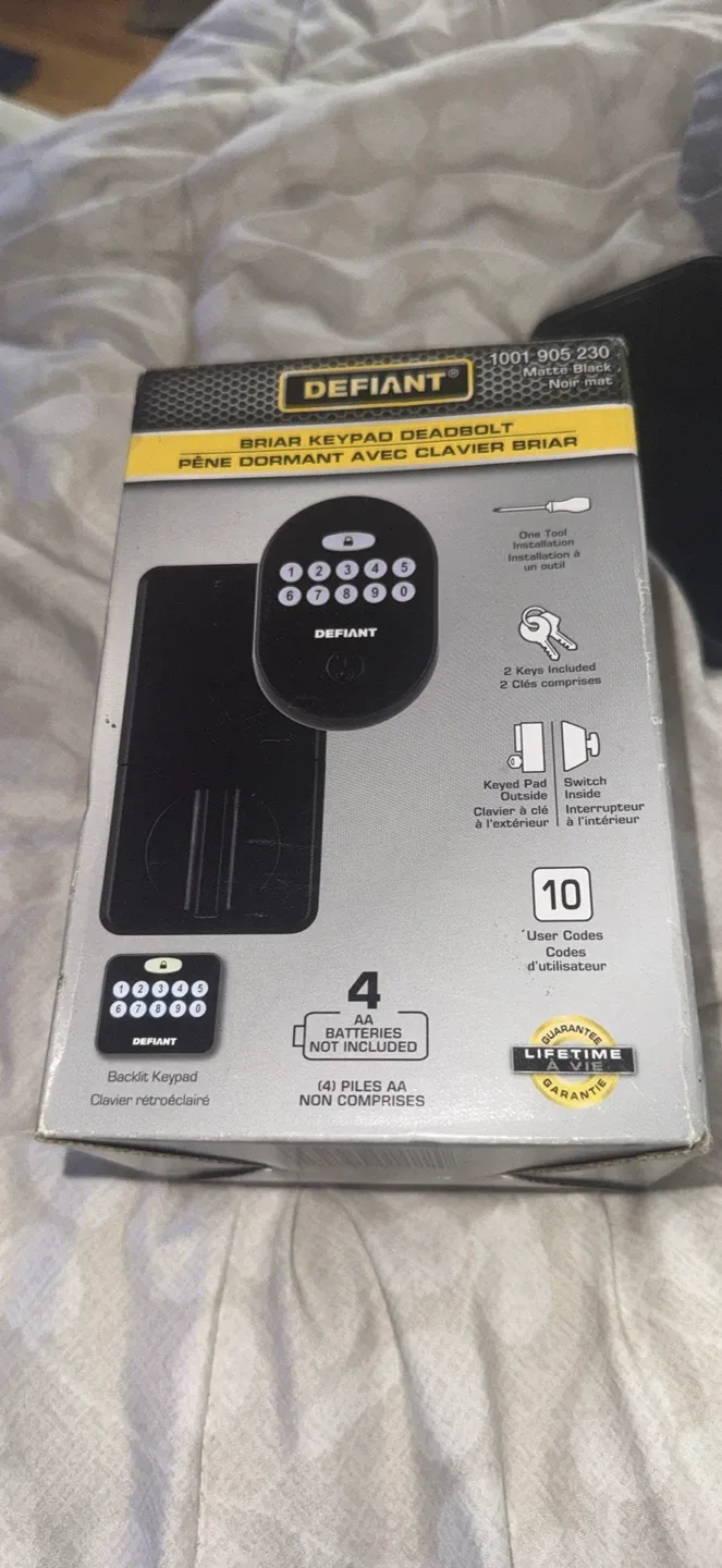 Defiant Briar Keypad Deadbolt - Matte Black
