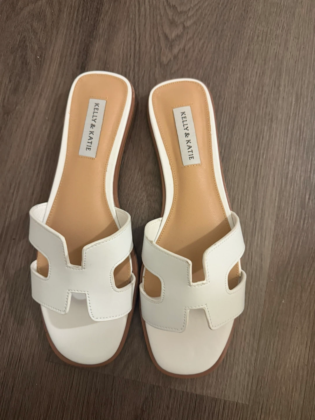 White Kelly & Katie H-Strap Slide Sandals - photo 2
