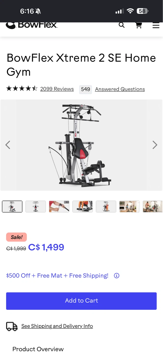 Bowflex Xtreme 2 SE Home Gym