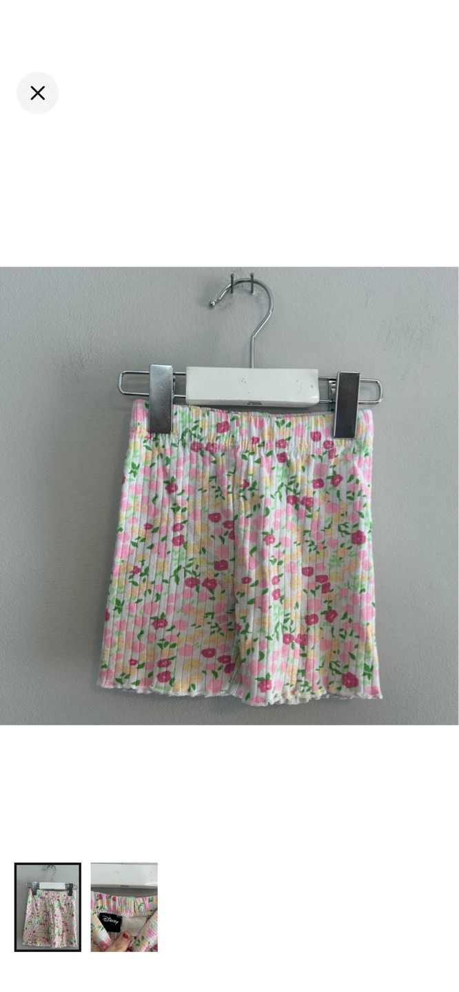 Disney Floral Ribbed Skirt - Size 86