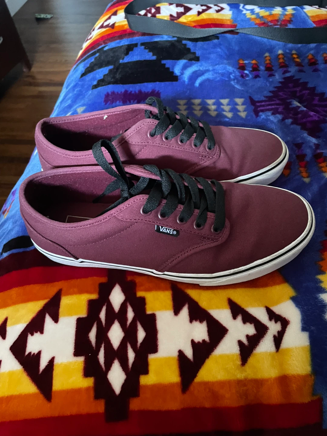 Vans Burgundy Lace-Up Sneakers