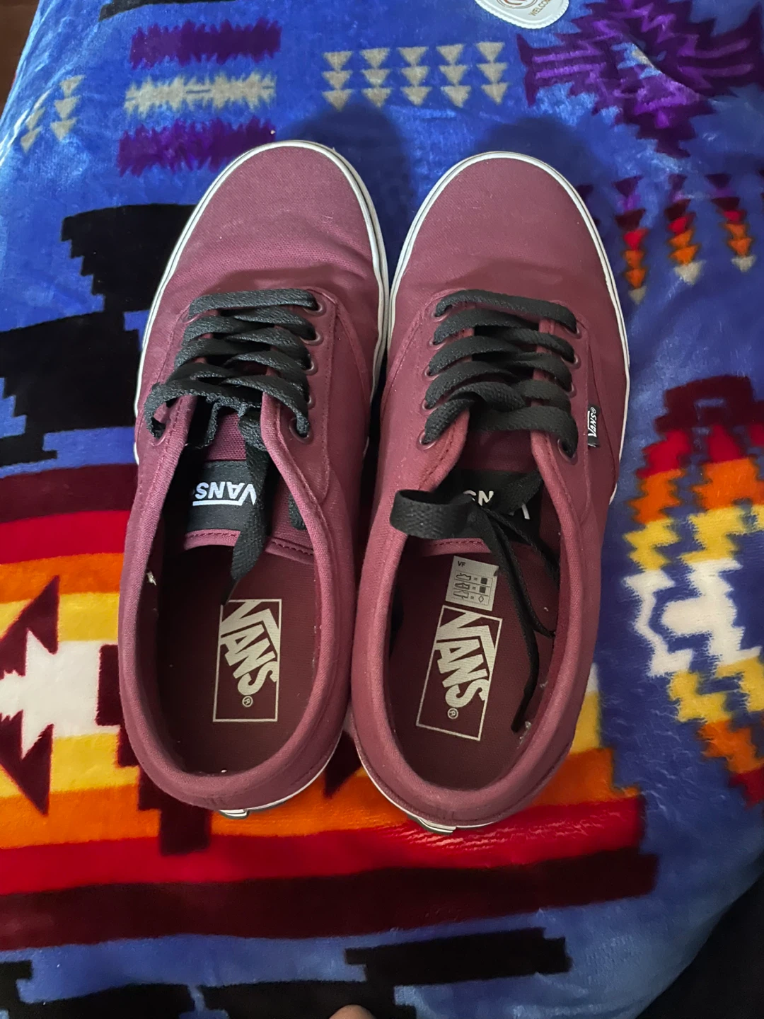 Vans Burgundy Lace-Up Sneakers - photo 2