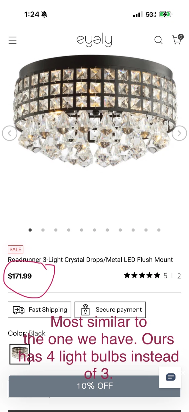 Set of TWO ceiling light chandeliers. Please read! - photo 3