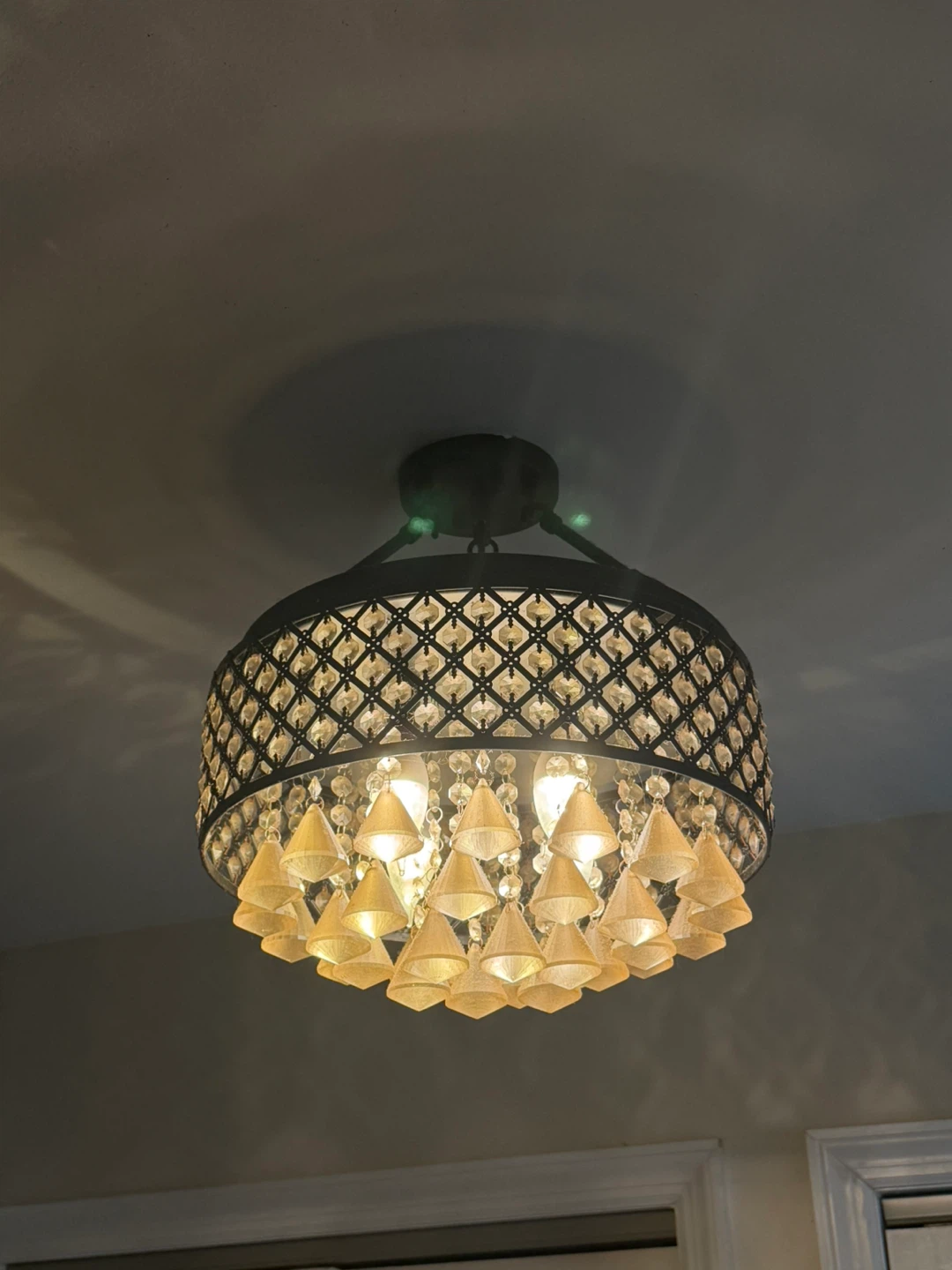 Set of TWO ceiling light chandeliers. Please read!