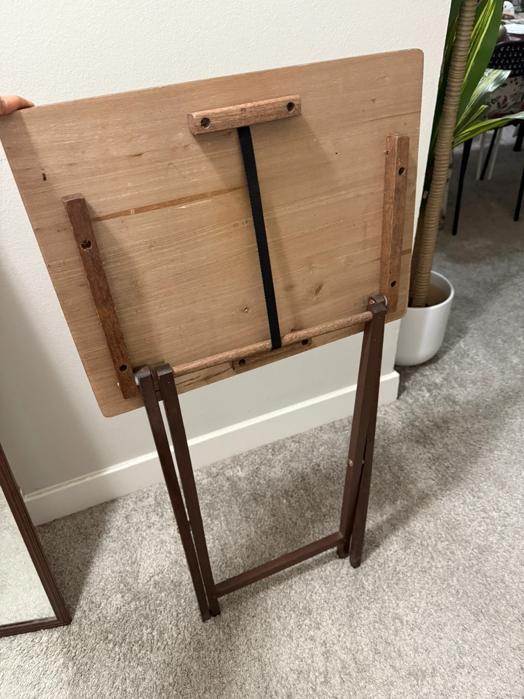 Brown Folding Tray Table - photo 2