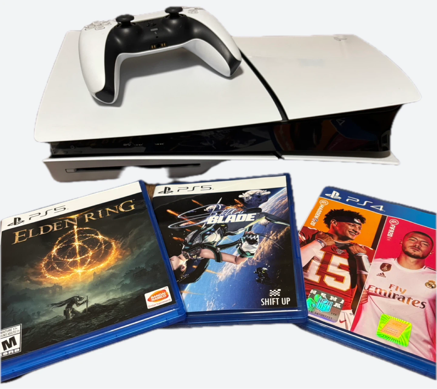 PlayStation 5 Console with Elden Ring, stellar Blade etc
